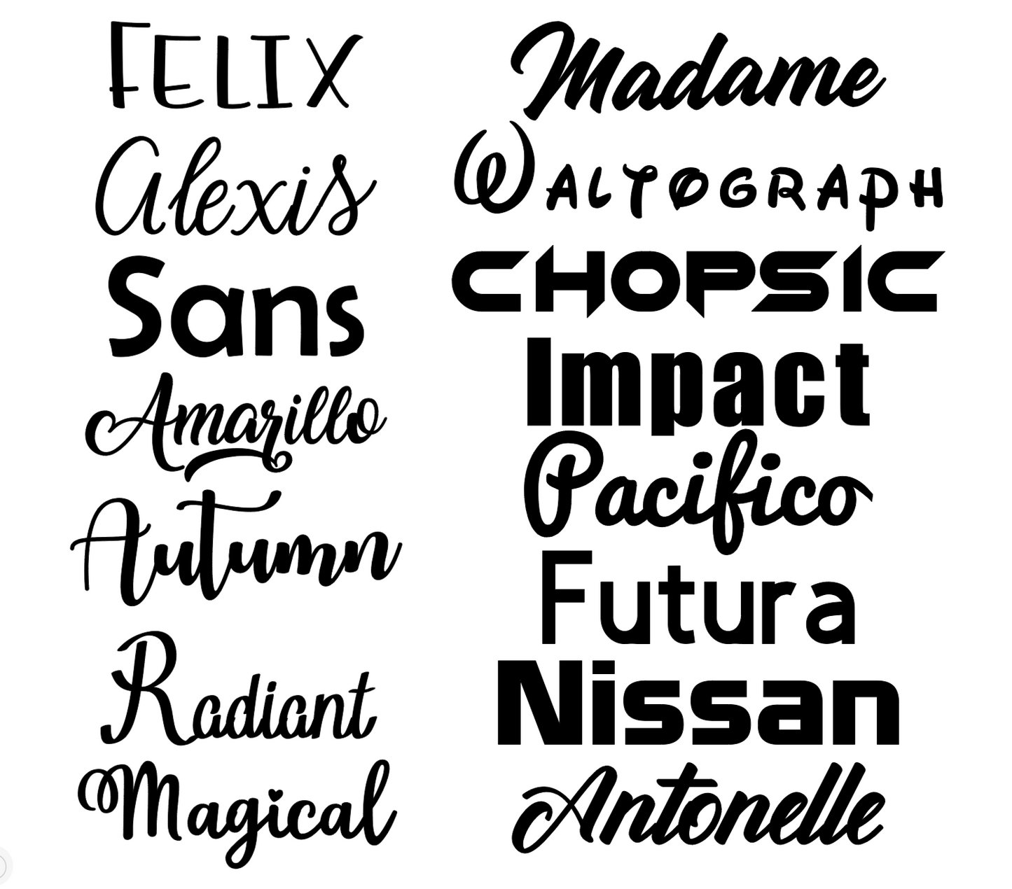 Custom IG name decal