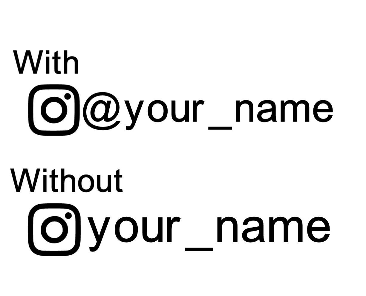 Custom IG name decal